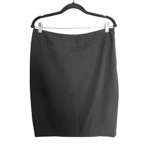 Liz Claiborne Black Pencil Skirt Size 10 Kick Pleat Classic Versatile Stretch